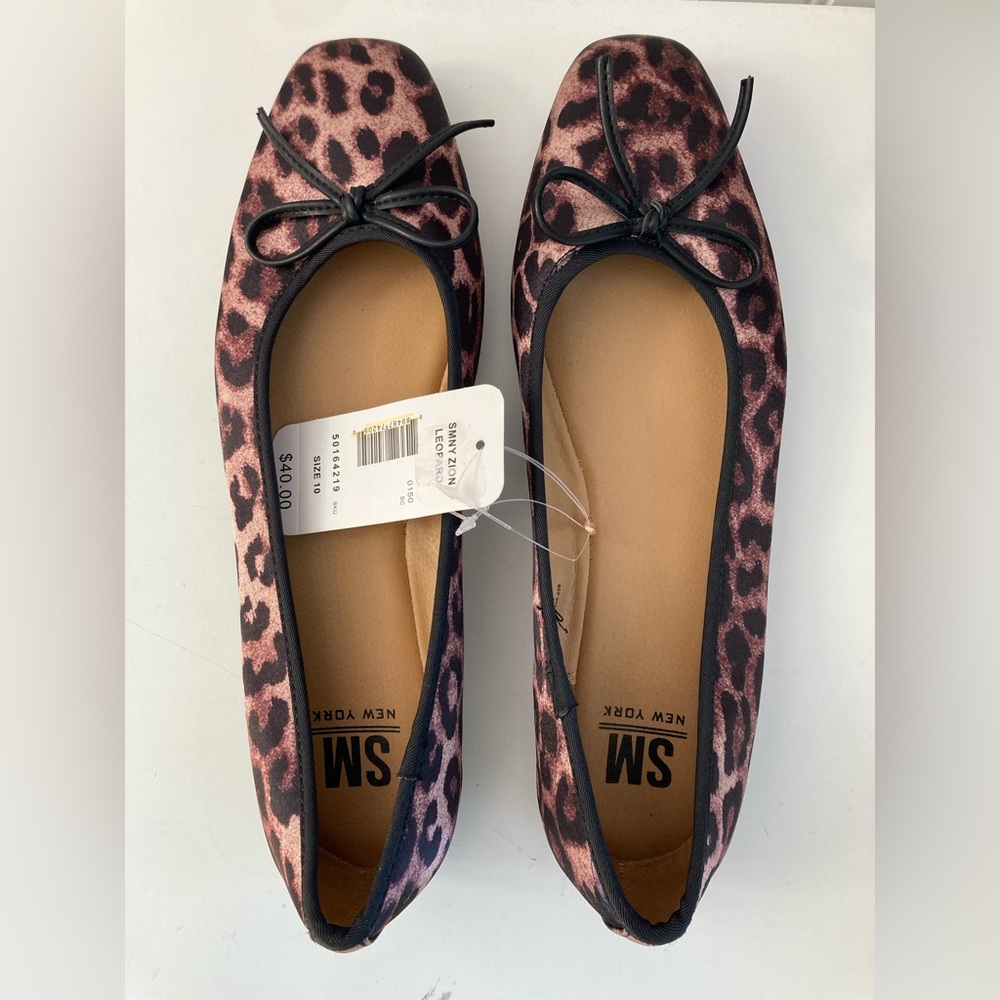 SM New York (Steve Madden) Leopard Print Ballerina Flats Brand-New Size 10 NWT